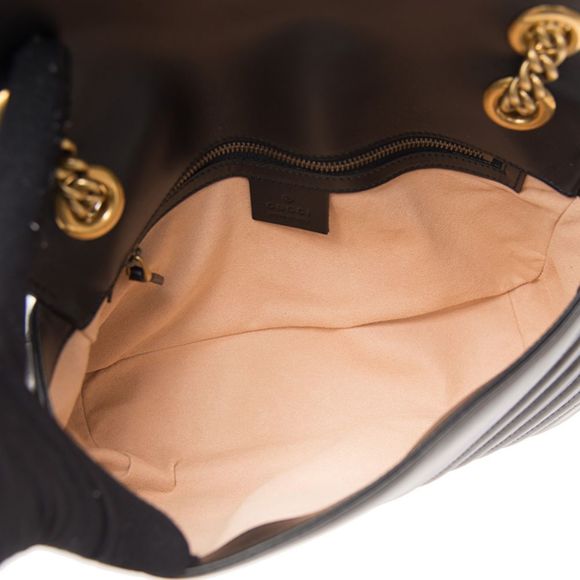 Gucci GG Marmont Shoulder Bag Calfskin Black - Picture 5 of 5